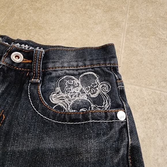 Vtg Y2k Makaveli Tupac 2Pac Rapper Skull Skate Urban Hip Hop Junior Shorts Sz 12 - Picture 3 of 10